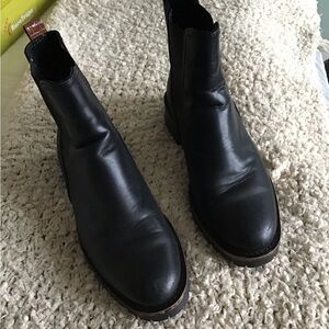 Black Leather Chelsea Boots